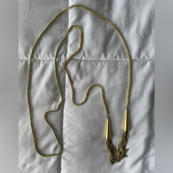 Kendra Scott Gold Tassel Convertible Necklace - Picture 6 of 7